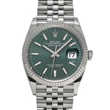 ロレックス デイトジャスト 36 126234 ミントグリーン メンズ 時計 【中古】【wristwatch】