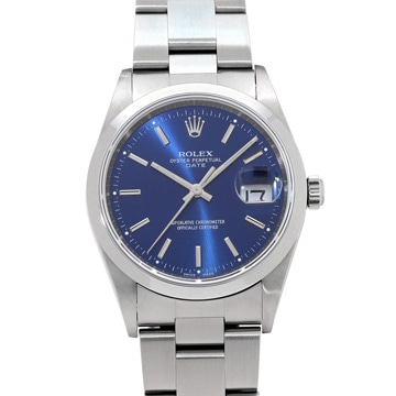 ロレックス オイスターパーペチュアル デイト 15200 ブルー メンズ 時計 【中古】【wristwatch】