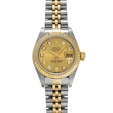 ロレックス デイトジャスト 79173G シャンパン/ダイヤモンド レディース 時計 【中古】【wristwatch】