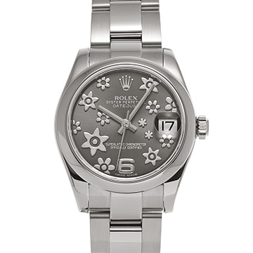 ロレックス デイトジャスト 178240 グレーフラワー ユニセックス 時計 【中古】【wristwatch】