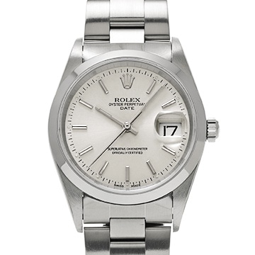 ロレックス オイスターパーペチュアル デイト 15200 シルバー メンズ 時計 【中古】【wristwatch】