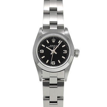 ロレックス オイスターパーペチュアル 67180 ブラック レディース 時計 【中古】【wristwatch】