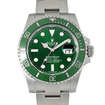 ロレックス サブマリーナ デイト 116610LV グリーン メンズ 時計 【中古】【wristwatch】