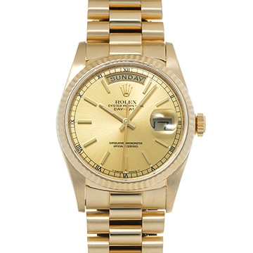 ロレックス デイデイト 36 18238 シャンパン メンズ 時計 【中古】【wristwatch】