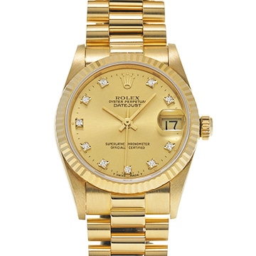 ロレックス デイトジャスト 68278G シャンパン/ダイヤモンド ユニセックス 時計 【中古】【wristwatch】