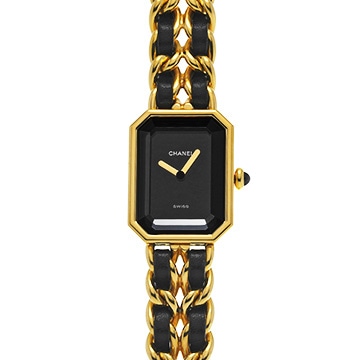 シャネル プルミエール M H0001 ブラック レディース 時計 【中古】【wristwatch】