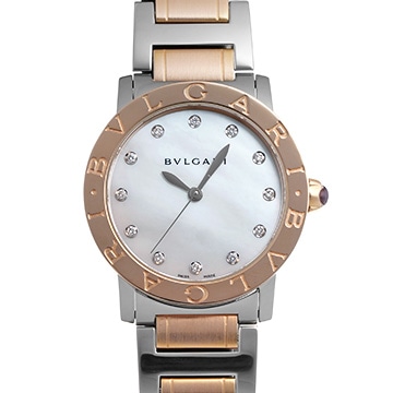 ブルガリ ブルガリブルガリ BBLP33SG ホワイトシェル/ダイヤモンド レディース 時計 【中古】【wristwatch】