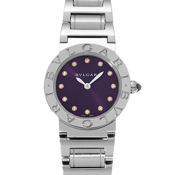 ブルガリ ブルガリブルガリ BBL26S パープル/ダイヤモンド レディース 時計 【中古】【wristwatch】