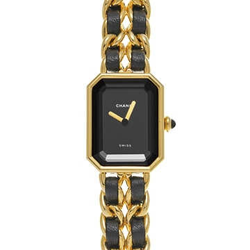 シャネル プルミエール M H0001 ブラック レディース 時計 【中古】【wristwatch】
