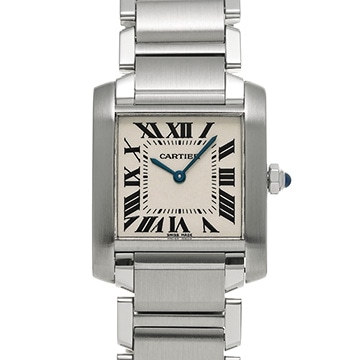 カルティエ タンクフランセーズ MM W51003Q3 シルバー ユニセックス 時計 【中古】【wristwatch】