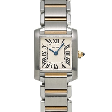 カルティエ タンク フランセーズ SM W51007Q4 シルバー レディース 時計 【中古】【wristwatch】