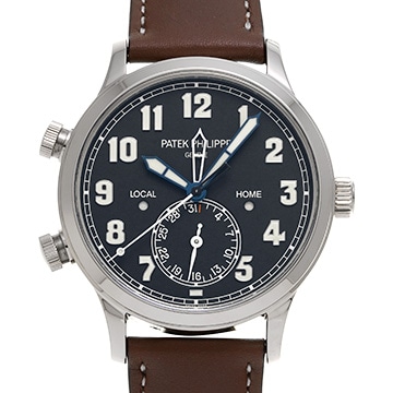 パテック フィリップ カラトラバ パイロット トラベルタイム 5524G-001 ブルー メンズ 時計 【中古】【wristwatch】