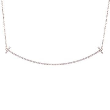 ティファニー Tスマイル ネックレス ラージ ゴールド K18ピンクゴールド PG レディース ジュエリー 【中古】【jewelry】