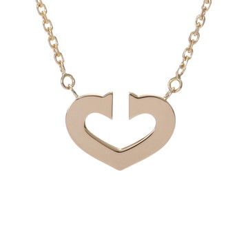 カルティエ Cハート ネックレス ゴールド K18イエローゴールド YG レディース ジュエリー 【中古】【jewelry】