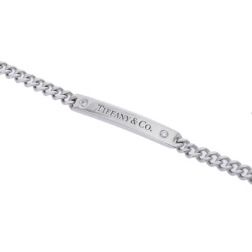 ティファニー IDプレート ブレスレット シルバー K18ホワイトゴールド WG レディース ジュエリー 【中古】【jewelry】