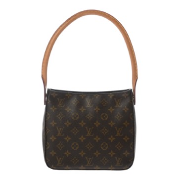 ルイ ヴィトン モノグラム  ルーピング MM ブラウン M51146 モノグラムキャンバス レディース バッグ 【中古】【bag】