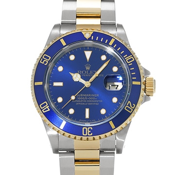 ロレックス サブマリーナ デイト 16613 ブルー メンズ 時計 【中古】【wristwatch】