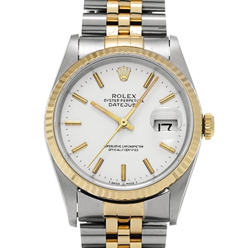 ロレックス デイトジャスト 16233 ホワイト メンズ 時計 【中古】【wristwatch】