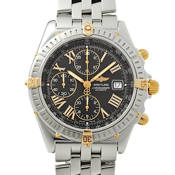 ブライトリング クロスウィンド ビコロ B13055 ブラック メンズ 時計 【中古】【wristwatch】