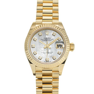 ロレックス デイトジャスト 279178NG ホワイトシェル/ダイヤモンド レディース 時計 【中古】【wristwatch】