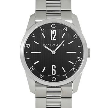 ブルガリ ソロテンポ ST42S ブラック メンズ 時計 【中古】【wristwatch】