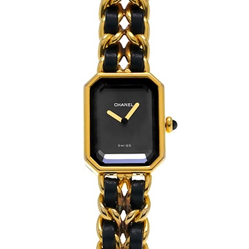 シャネル プルミエール M H0001 ブラック レディース 時計 【中古】【wristwatch】