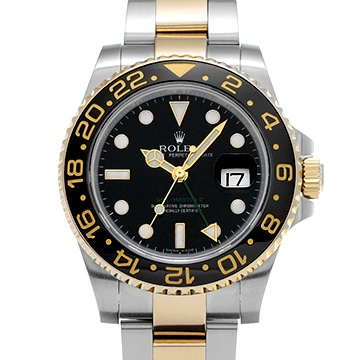 ロレックス GMTマスターII 116713LN ブラック メンズ 時計 【中古】【wristwatch】