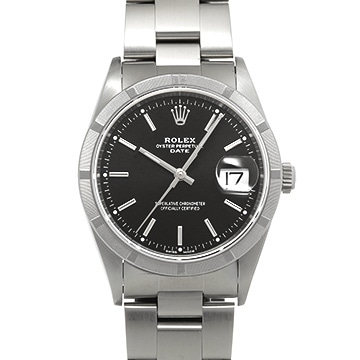 ロレックス オイスターパーペチュアル デイト 15210 ブラック メンズ 時計 【中古】【wristwatch】