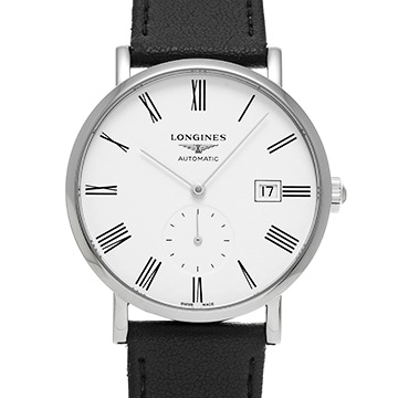 ロンジン エレガント コレクション L4.812.4.11.0 ホワイト メンズ 時計 【中古】【wristwatch】