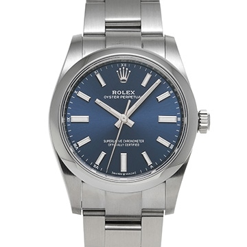 ロレックス オイスターパーペチュアル 34 124200 ブライトブルー ユニセックス 時計 【中古】【wristwatch】