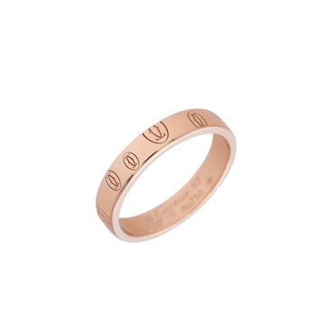 カルティエ ハッピーバースデー リング #57 ゴールド B4051157 K18ピンクゴールド PG レディース ジュエリー 【中古】【jewelry】