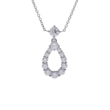 ハリー ウィンストン ループ ネックレス ミディアム シルバー PEDPPLMDLP Pt950プラチナ レディース ジュエリー 【中古】【jewelry】