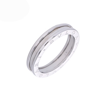 ブルガリ B-ZERO1 リング XS #61 シルバー K18ホワイトゴールド WG レディース ジュエリー 【中古】【jewelry】