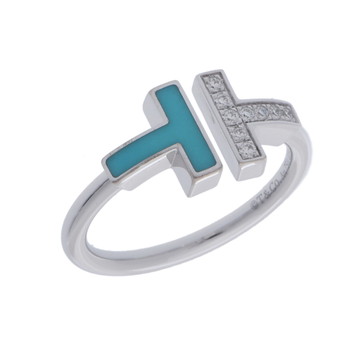 ティファニー Tワイヤー リング シルバー K18ホワイトゴールド WG レディース ジュエリー 【中古】【jewelry】