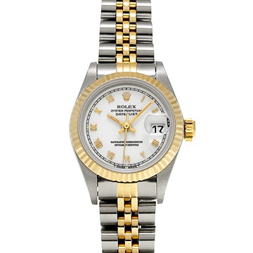 ロレックス デイトジャスト 69173 ホワイト レディース 時計 【中古】【wristwatch】