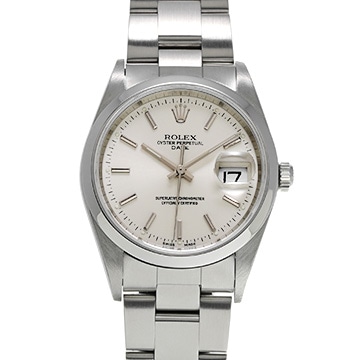ロレックス オイスターパーペチュアル デイト 15200 シルバー メンズ 時計 【中古】【wristwatch】