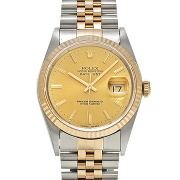 ロレックス デイトジャスト 36 16233 シャンパン メンズ 時計 【中古】【wristwatch】