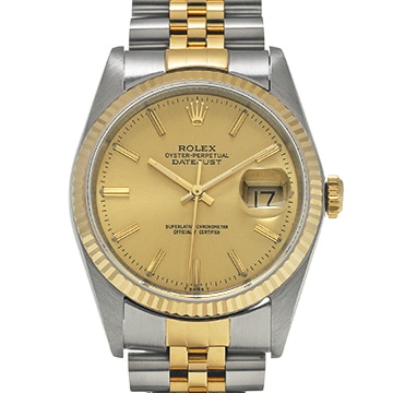 ロレックス デイトジャスト 16233 シャンパン メンズ 時計 【中古】【wristwatch】