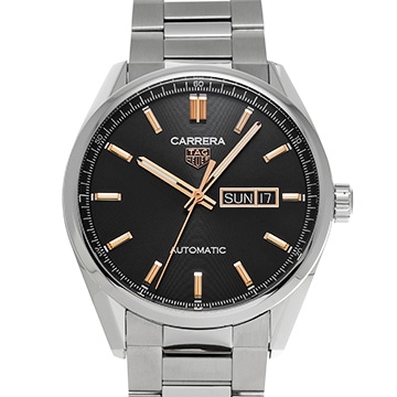 タグ ホイヤー カレラ キャリバー5 デイデイト WBN2013.BA0640 ブラック メンズ 時計 【中古】【wristwatch】