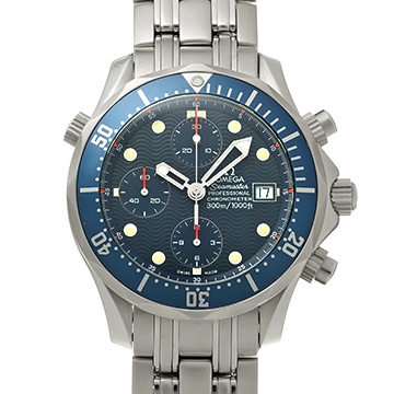 オメガ シーマスター プロフェッショナル 300 クロノグラフ 2599.80 ブルー メンズ 時計 【中古】【wristwatch】