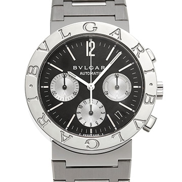 ブルガリ ブルガリブルガリ クロノグラフ BB38SSCH ブラック メンズ 時計 【中古】【wristwatch】