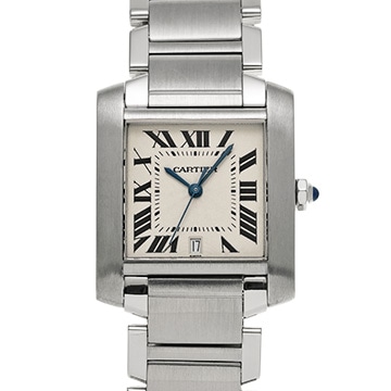カルティエ タンク フランセーズ LM W51002Q3 シルバー メンズ 時計 【中古】【wristwatch】