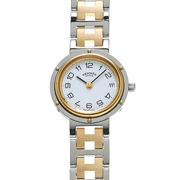 エルメス クリッパー CL3.240 アイボリー レディース 時計 【中古】【wristwatch】