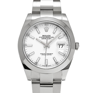 ロレックス デイトジャスト 41 126300 ホワイト メンズ 時計 【中古】【wristwatch】
