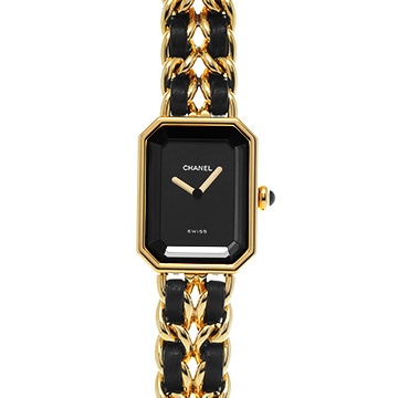シャネル プルミエール L H0001 ブラック レディース 時計 【中古】【wristwatch】