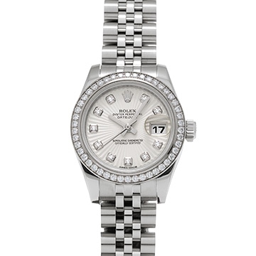 ロレックス デイトジャスト レディ 26 179384G シルバーサンビーム/ダイヤモンド レディース 時計 【中古】【wristwatch】