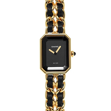シャネル プルミエール L H0001 ブラック レディース 時計 【中古】【wristwatch】