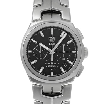 タグ ホイヤー リンク キャリバー17 クロノグラフ CBC2110.BA0603 ブラック メンズ 時計 【中古】【wristwatch】