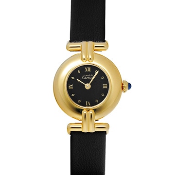 カルティエ マスト コリゼ ヴェルメイユ SM 590002 ブラック レディース 時計 【中古】【wristwatch】