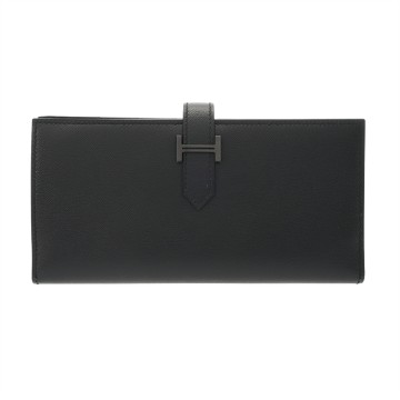 エルメス ベアン スフレ モノクローム ブラック ヴォーマダム ユニセックス 財布 【中古】【purse】